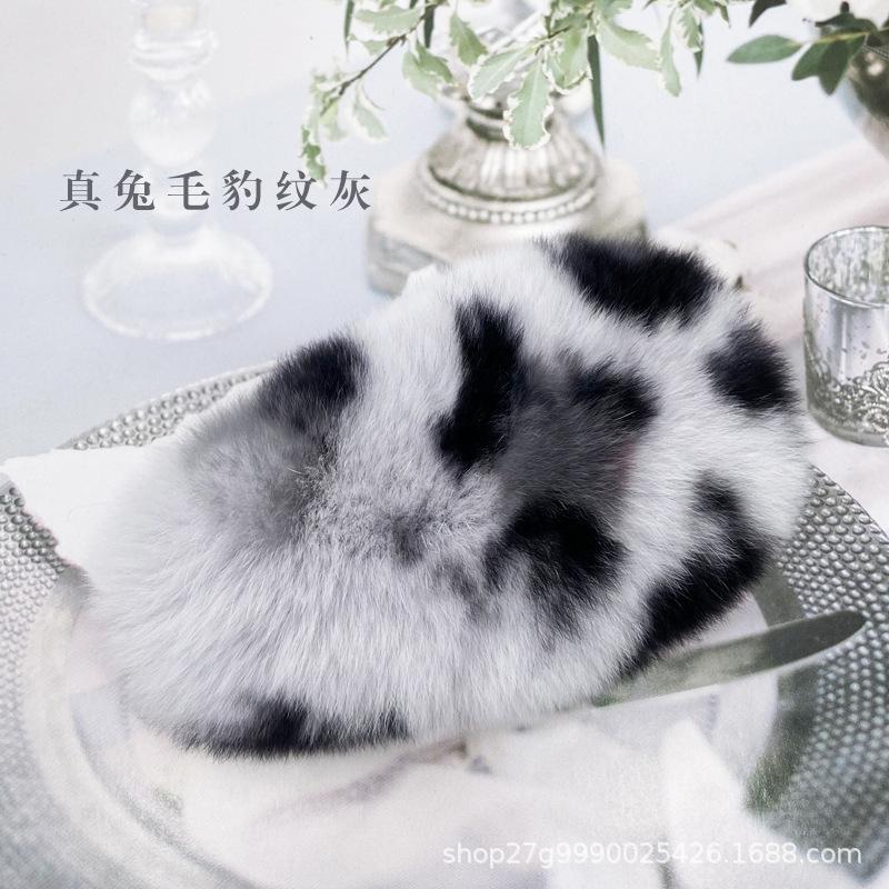Autumn and Winter Plush Hairpin Wild Candy Net Red Bb Side Clip Korean Real Rex Rabbit Fur Hair Accessories Hairpin
