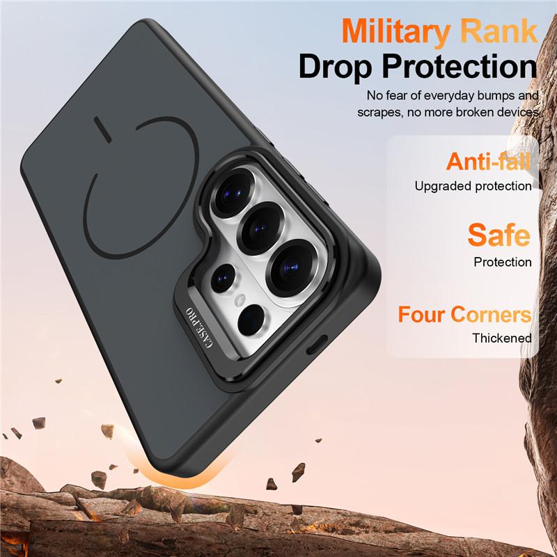 NEW Matte Magnetic Phone Case Camera Bracket Shockproof Protective Cover For Samsung Galaxy S26 Ultra S25 S24 S23 Plus FE 5G
