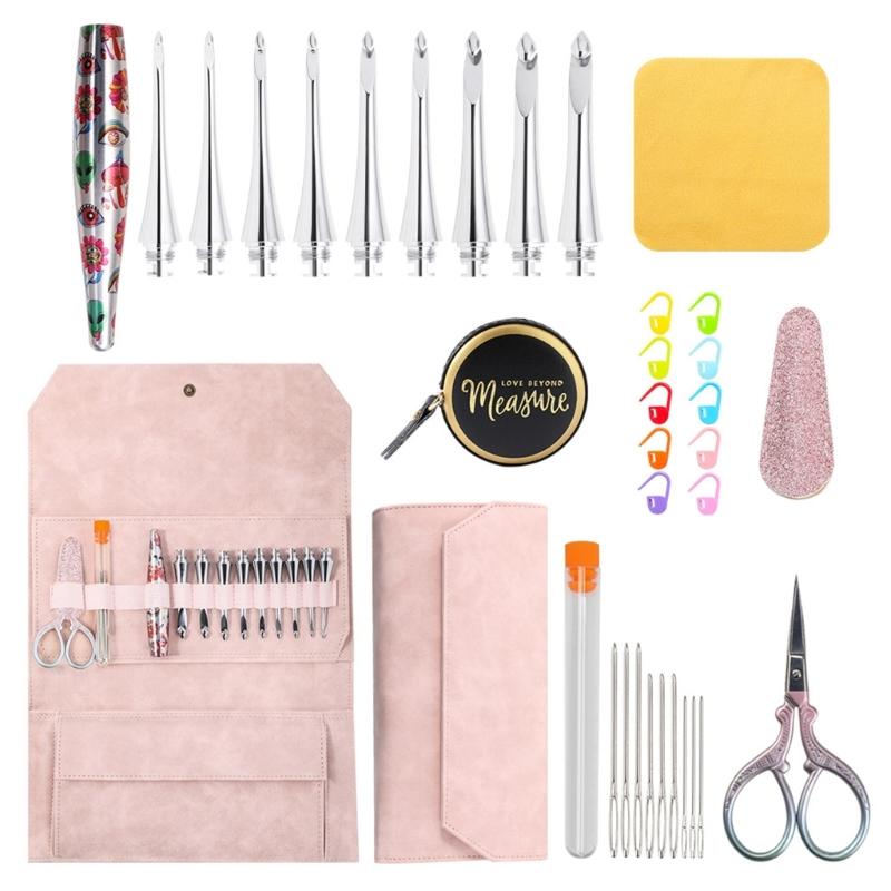 

Crochet Hook Set Stitching Markers 3mm-8mm Knitting Needle Knitting Markers Large Eye Sewing Needle Knitting Accessories