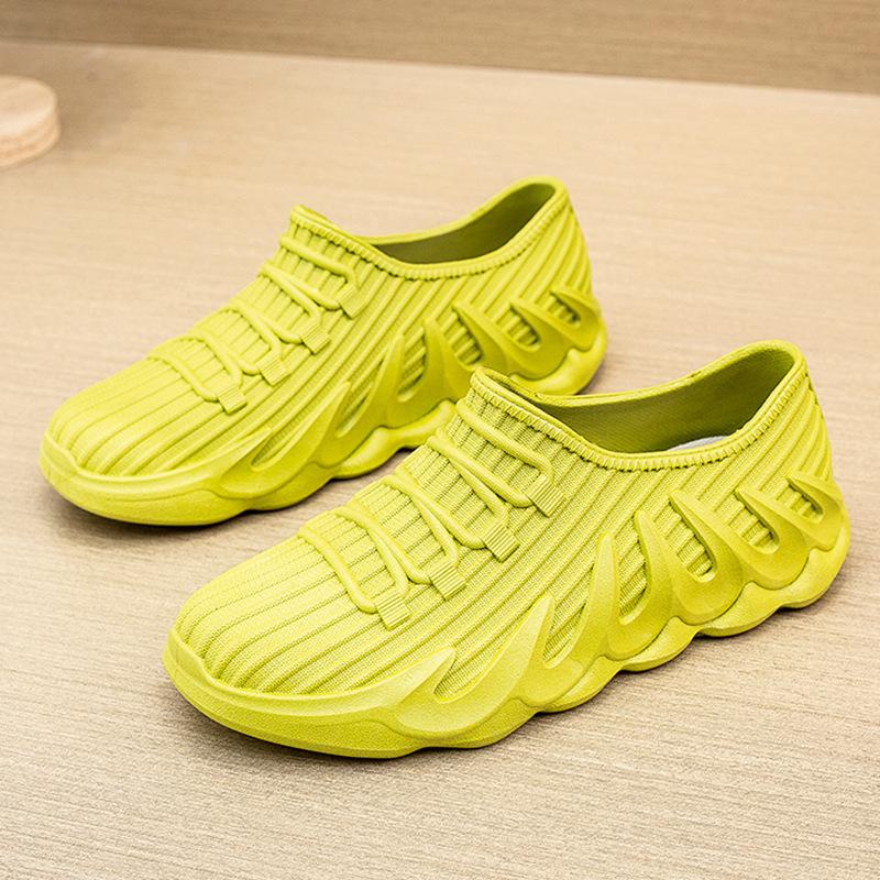 

Короткие дождевые туфли женская верхняя одежда взрослые резиновые сапоги модная толстая подошва водонепроницаемая обувь универсальная парная резиновая обувь 45 зелёный