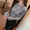 Great-looking Early Autumn Wear Gray Bottoming Shirt Women's Autumn and Winter Wear High-end New Knitted Sweater Top