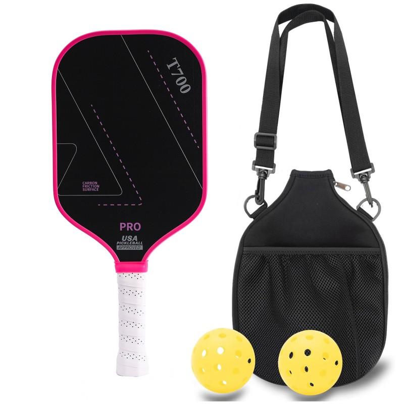 Professional Carbon Fiber Pickleball Paddle 16mm Thickness T700 Grade 12K Graphite Matte Finish Lightweight Indoor Outdoor