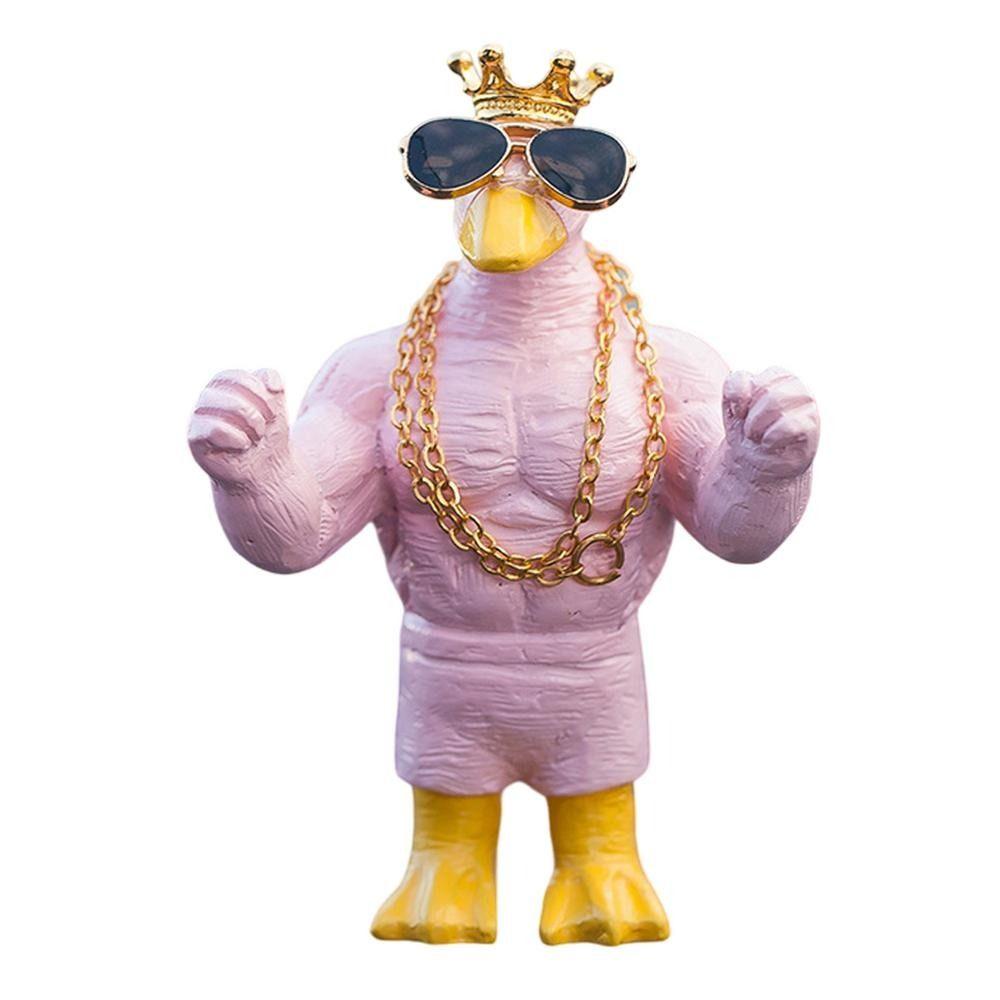 

Смешная утка художественная скульптура ремесла смоляная мускулистая утка автомобиль украшение для гостиной садовый декор style 4