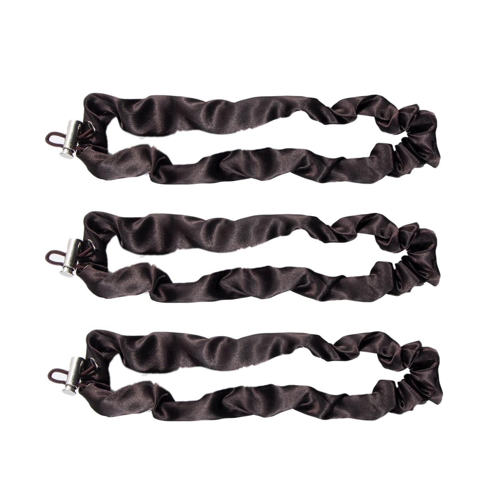 

Роскошные атласные резинки для волос, 3 шт., регулируемый размер, шелковые повязки для волос для кудрявых и прямых волос, нескользящие