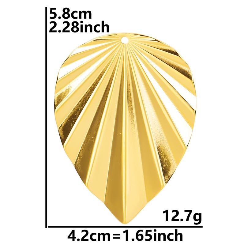 6pcs Gold Color Stainless Steel Charms For Jewelry Making Supplies Plant Leaf Flower Pendant Charm Cherry Pepper Sunflower Charm