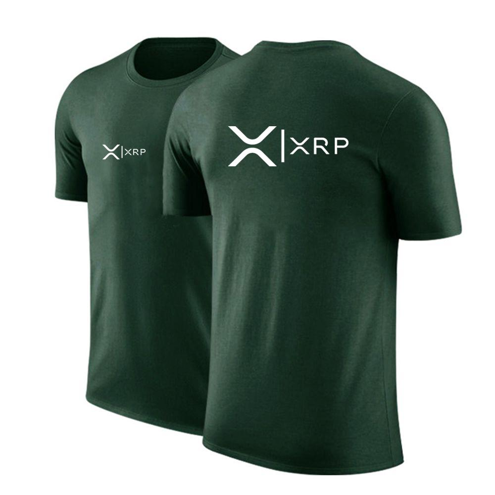 2025 Cryptocurrency Ripple Xrp New Unisexs Summer Round Neck Ordinary Short Sleeve Tshirt Printing Good Quality Comfortable Tops