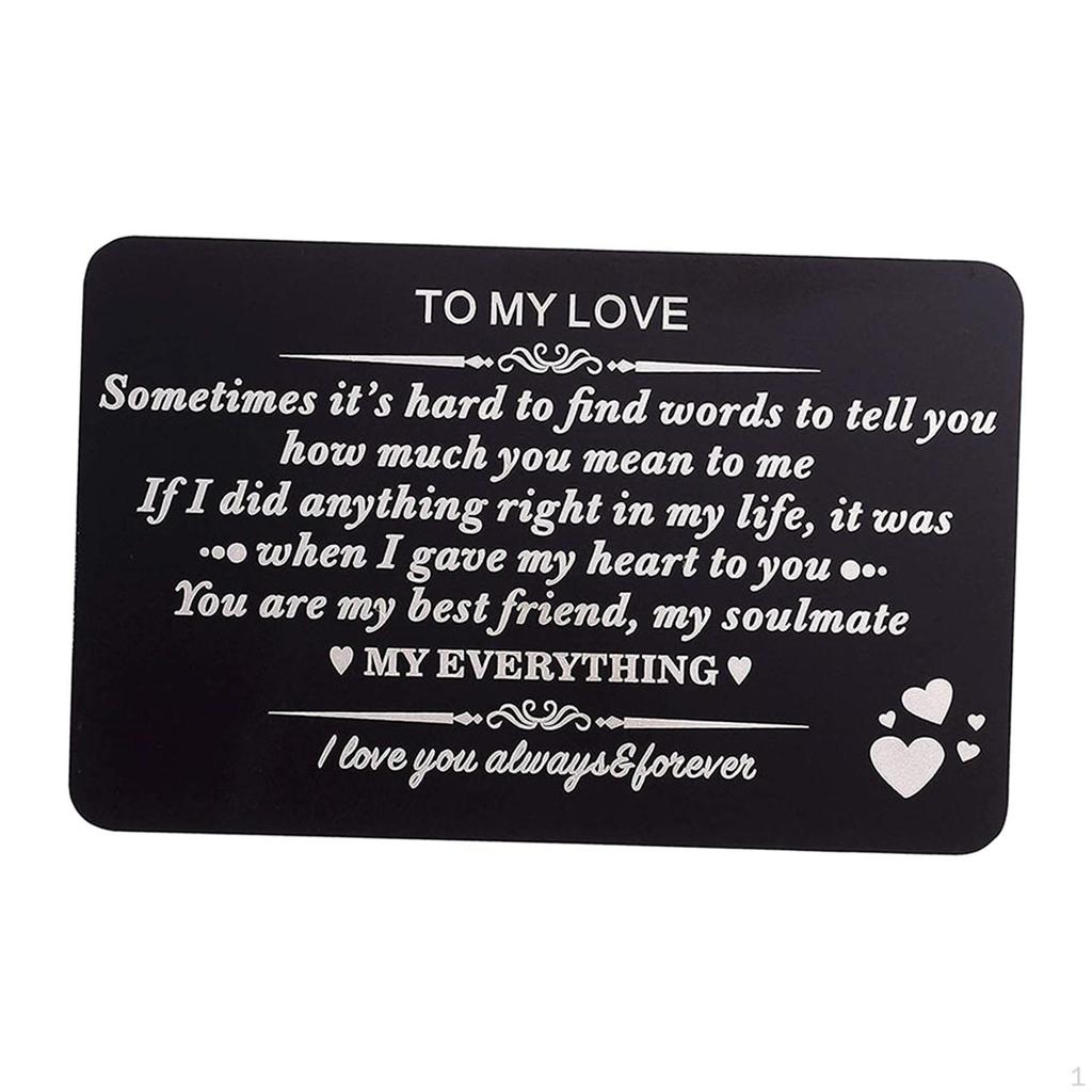 Brieftaschenkarte Für Ehemann – Personalisierte Jubiläums- & Geburtstagskarte Aus Metall