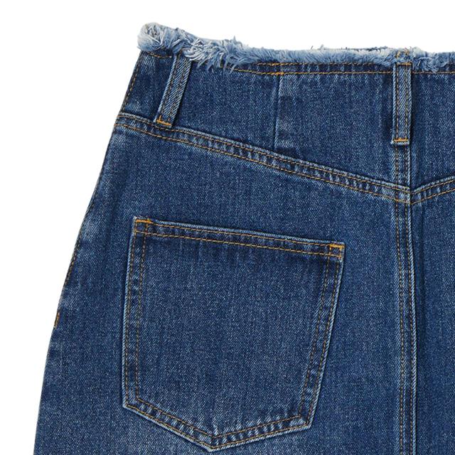LAP Cut Detail Mini Denim Skirt Ar2Ds561