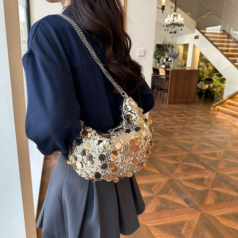 Sparkle Bag Womens Velvet Chain Shoulder Bag For Daily Fashion Accessory