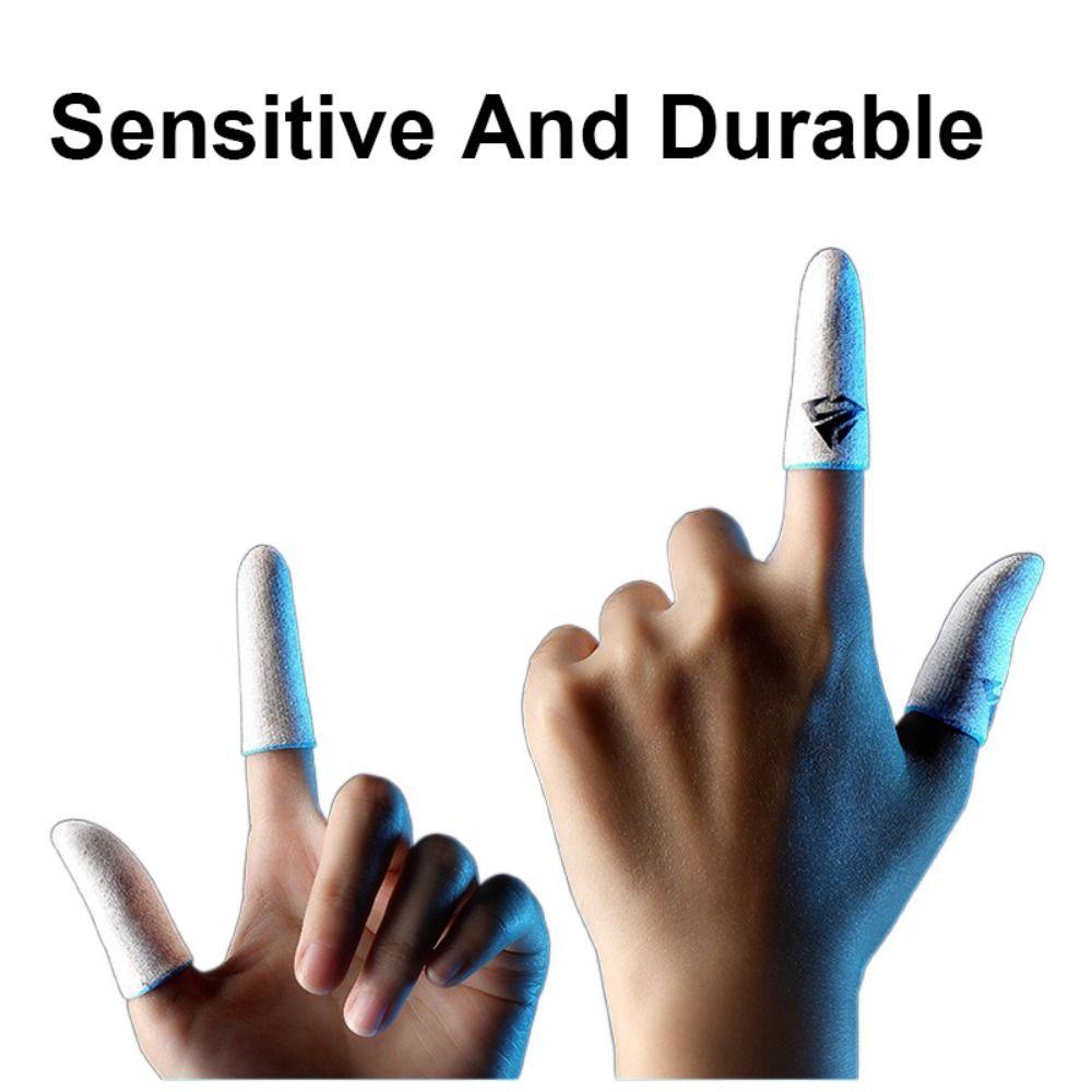 2 buc. Mănuși cu vârful degetelor pentru jocuri mobile, respirabile, cu ecran tactil rezistent la transpirație, manșetă pentru degete