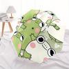 1pc Froggy Friends Automatic Open/close Leisure Umbrella, 8-Rib Sturdy Structure, Portable Travel Umbrella, Parties, Everyday Use, Outdoor A