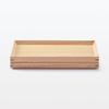 MUJI Wooden Square 27cm Wide X 19cm Deep X 2cm MDC81A2S Tray, Natural, Approx. High,