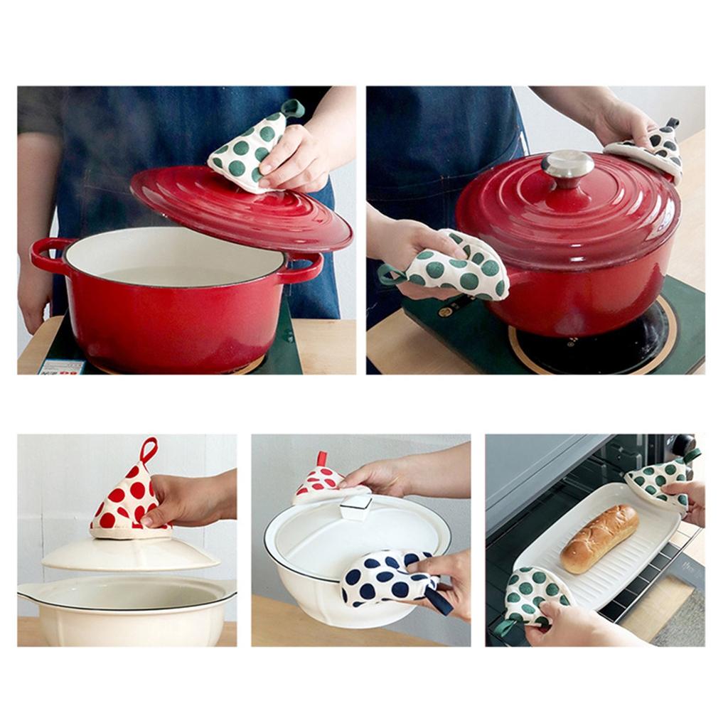 Heat Resistant Handle Cover Pots Handle Glove Anti Scalding Handle Clip Cooking Glove Kitchen Accessory Cotton Material