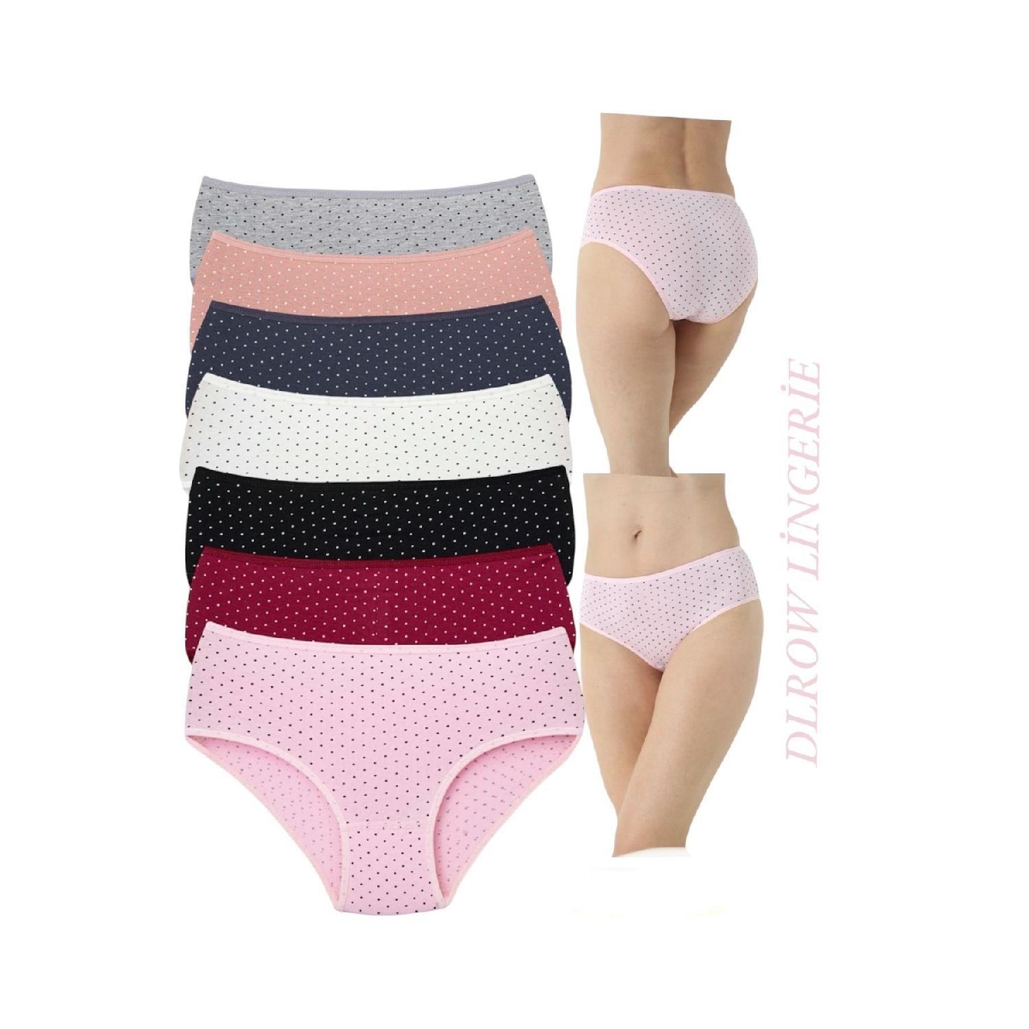 

Women s 7-piece Polka Dot High Waist Panties L