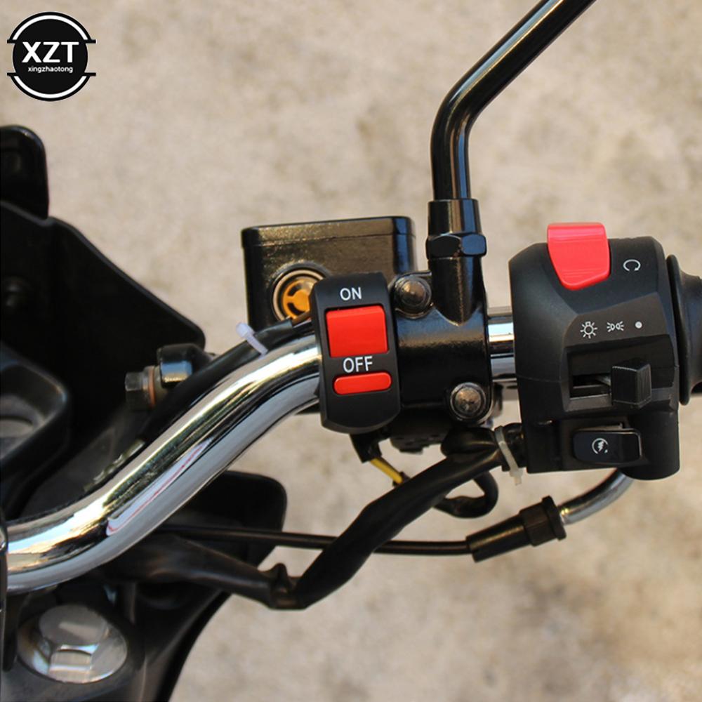 Universal  DC12V/10A Motorcycle Handlebar Flameout Switch ON OFF Button for Moto Motor ATV Bike Black Headlight Switch Modified