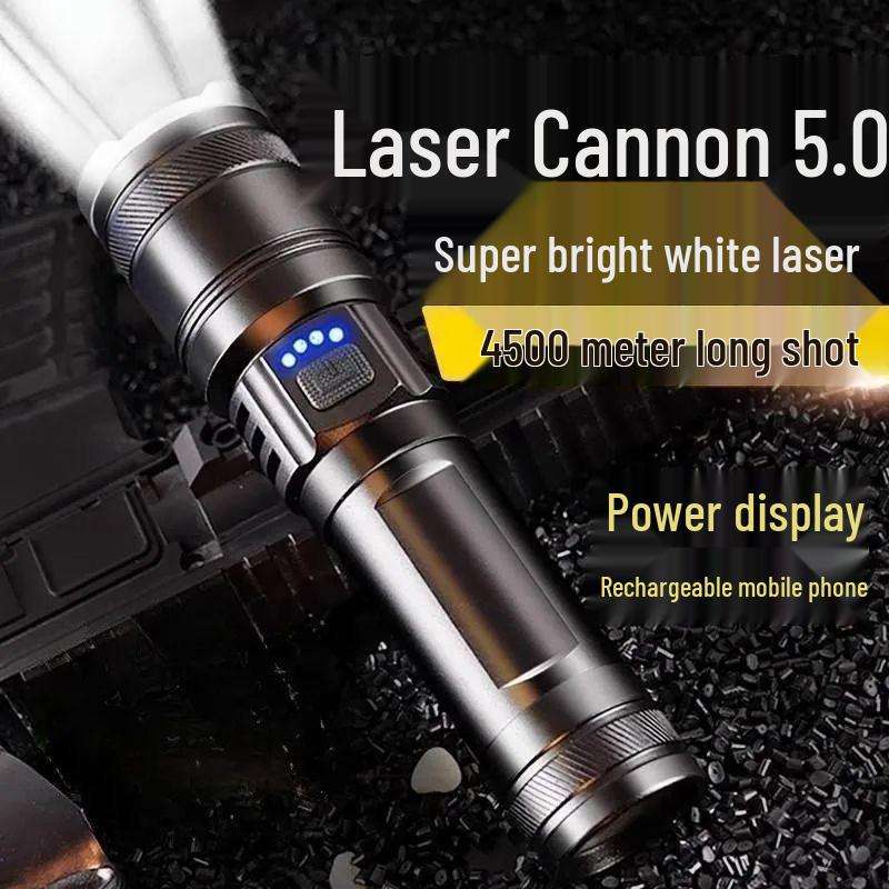 Rechargeable High-Power Flashlight: Emergency Outdoor Lighting with Ultra-Long Battery Life