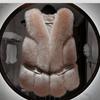Europe, America, winter new young fur vest women's short fur integrated imitation fox fur vest