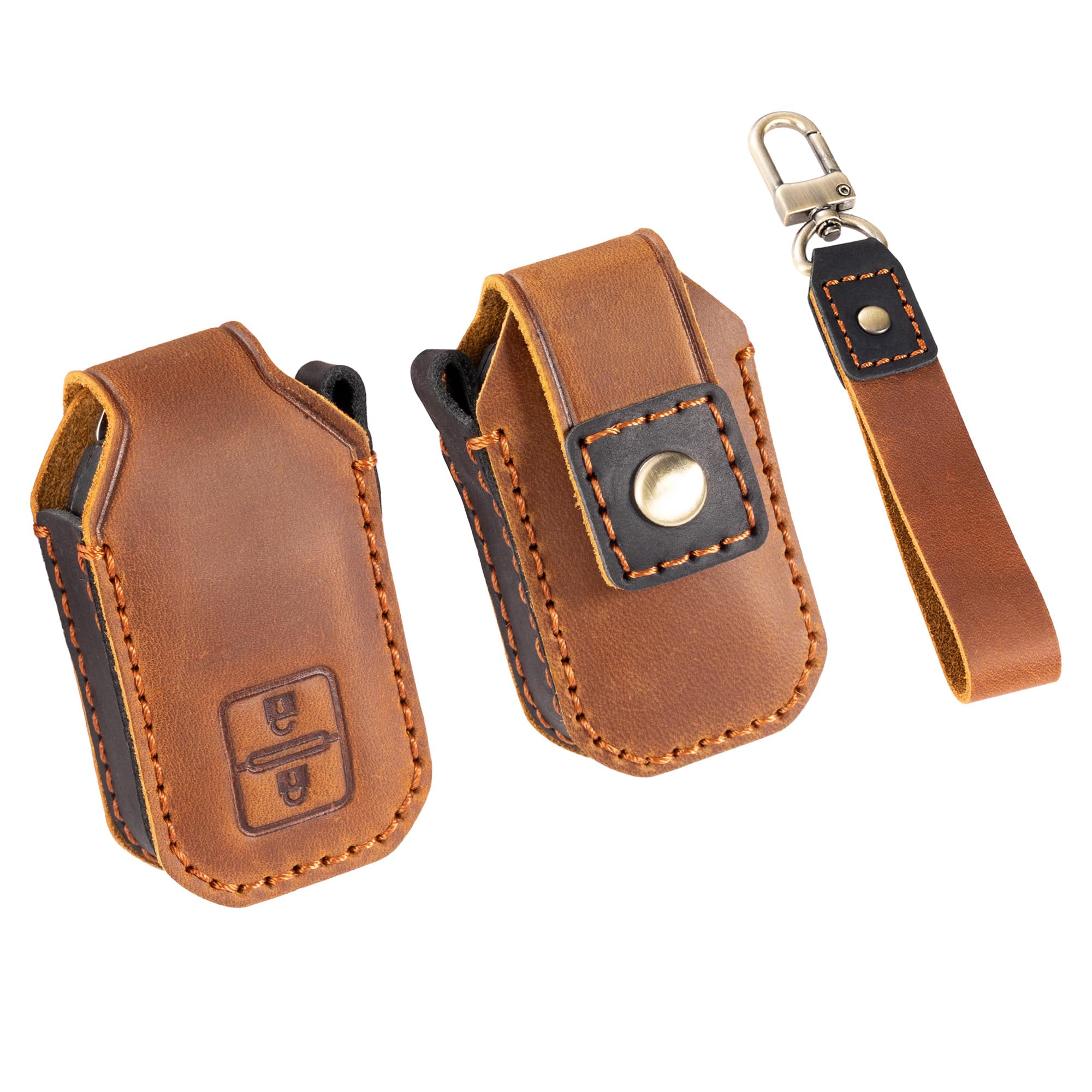 

PIMOHI Чехол для ключей из натуральной кожи для Jimny New Jimny 64 Spacia Custom Ключ Кожаный Смарт-ключ Кастом Легкий Suzuki, Передний, Nomad, Серия, Чехол,