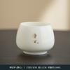 Dehua white porcelain master cup suet jade porcelain personal tea cup tea set zen calligraphy drinking tea single cup ceramic