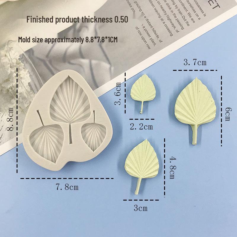 Forest Style Banana Leaf Silicone Molds for Cake and Chocolate Decoration