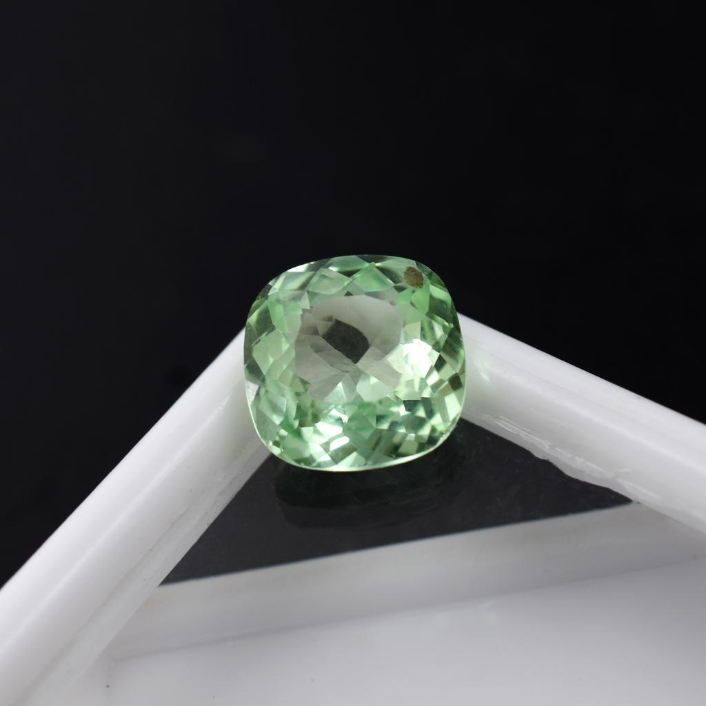 Square Cushion Cut 8.57Ct Bluish Green Natural Sapphire Loose Gemstone