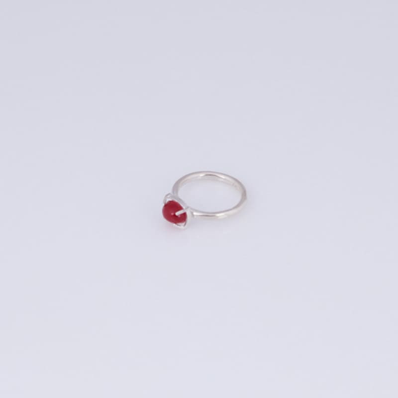 Fillow Red Agate Verre Ring