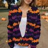 Women's Fashion Printed Long Sleeve Knitted Cardigan Button Down Jacket
