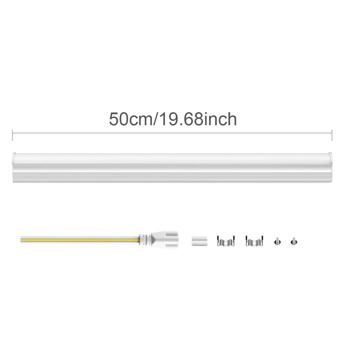 

50CM T5 Aluminum LED Bar Light Tube 110V 220V 15W LED Fluorescent Tube Bulbs Replace Desk Lamp Garage Cabinet Warehouse Lighing White