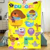 Hey Duggee Theme Printed Blanket - Perfect for Couch, Bed, Travel & Outdoor Use | Machine Washable, Cozy & Durable.