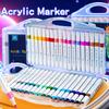 Plastic Gel Pens Color Artist Grade High Coverage Matte Professional Illustration Tools for Paper Acrylic Markers Pen