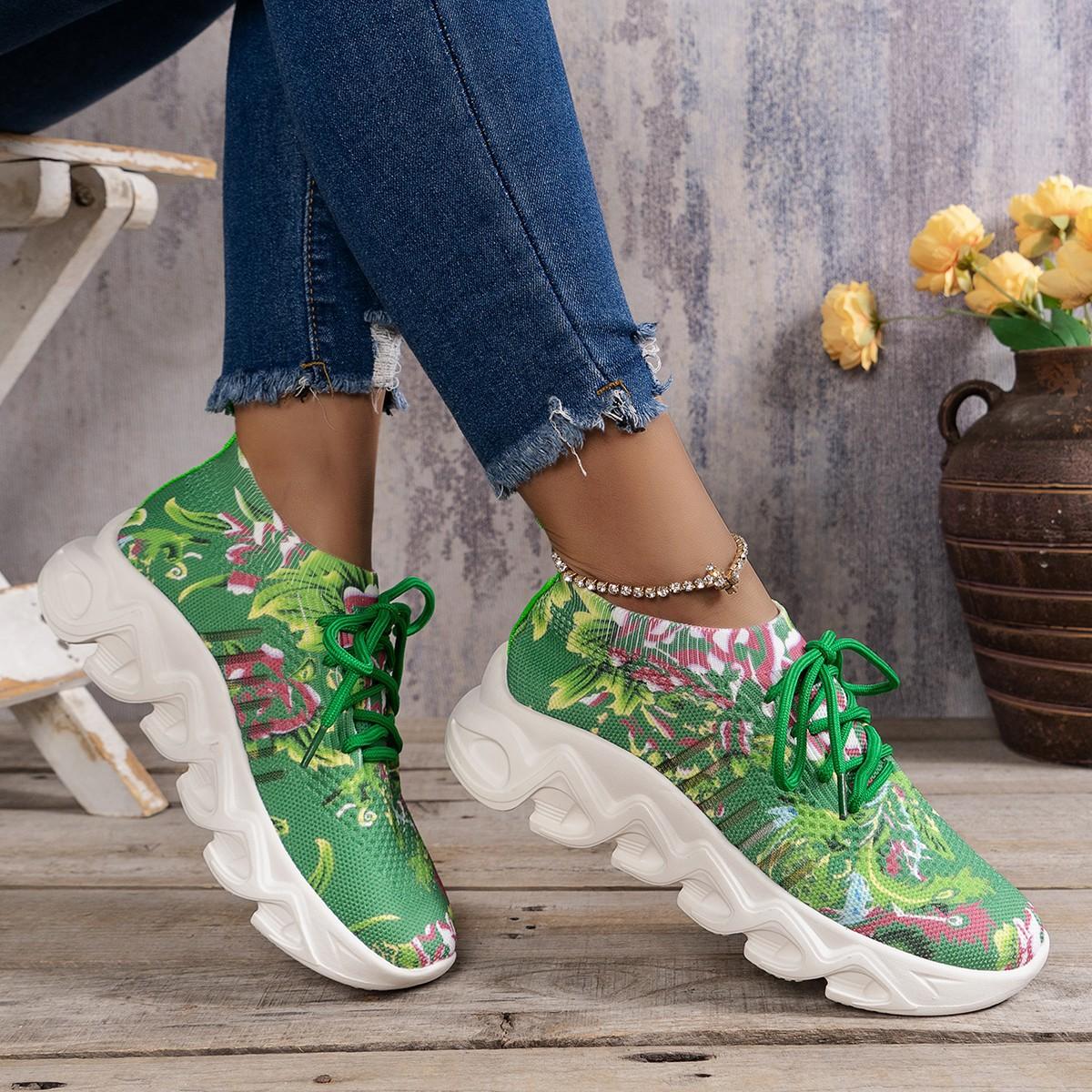 

Стильные кроссовки для женщин, плетеная сетка, удобная современная обувь для джазовых танцев для девочек, кроссовки для бега на открытом воздухе для женщин 37 зелёный