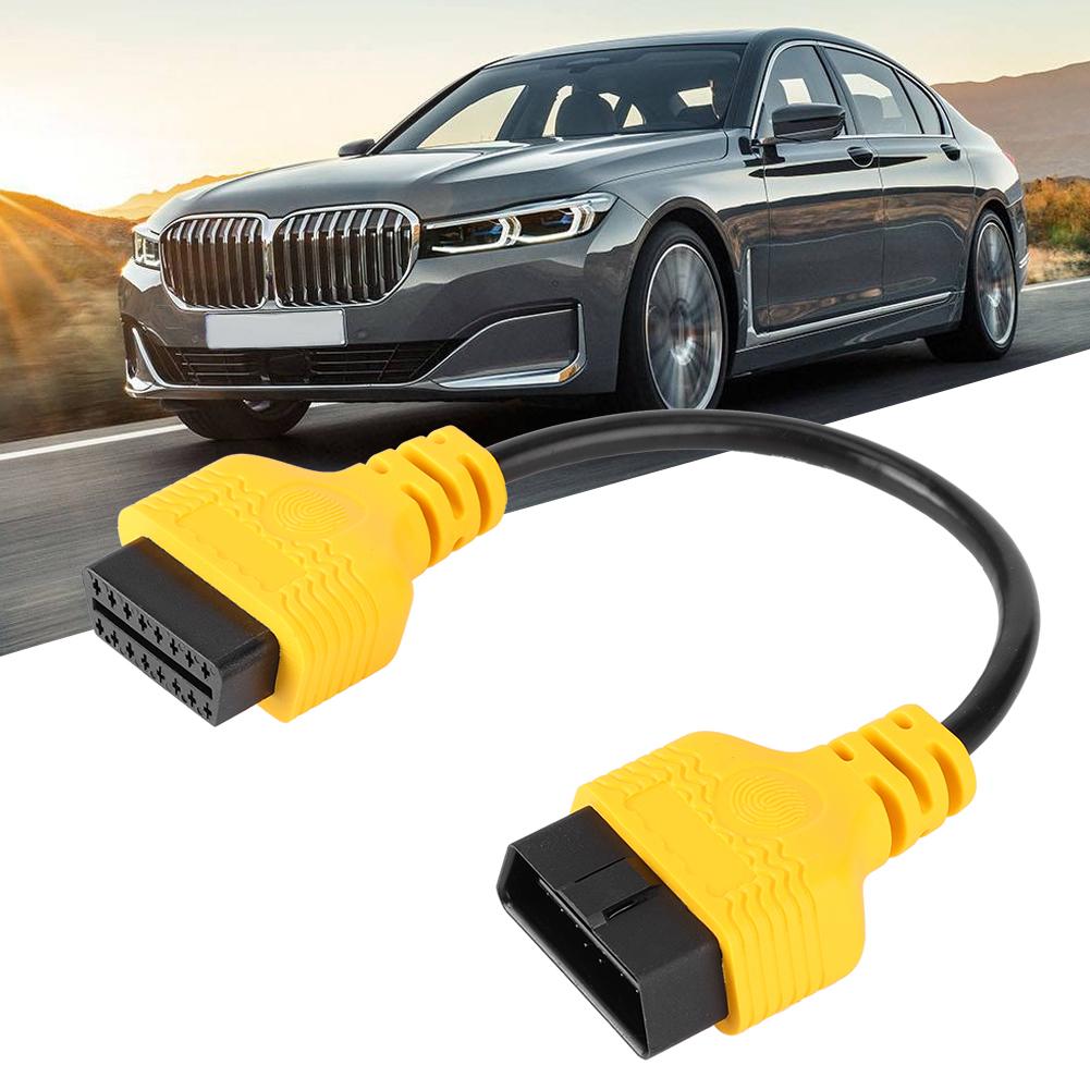 11.8in OBD2 Extension Cable 16Pin Male To Female Extend Cord Connector Diagnostic Adapter