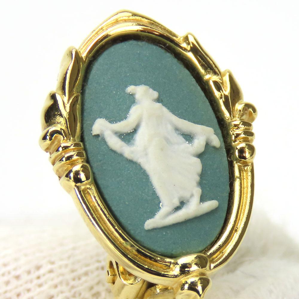 Używane Kolczyki Wedgwood metal/Ceramika 6.6g złoto Niebieskie platerowanie