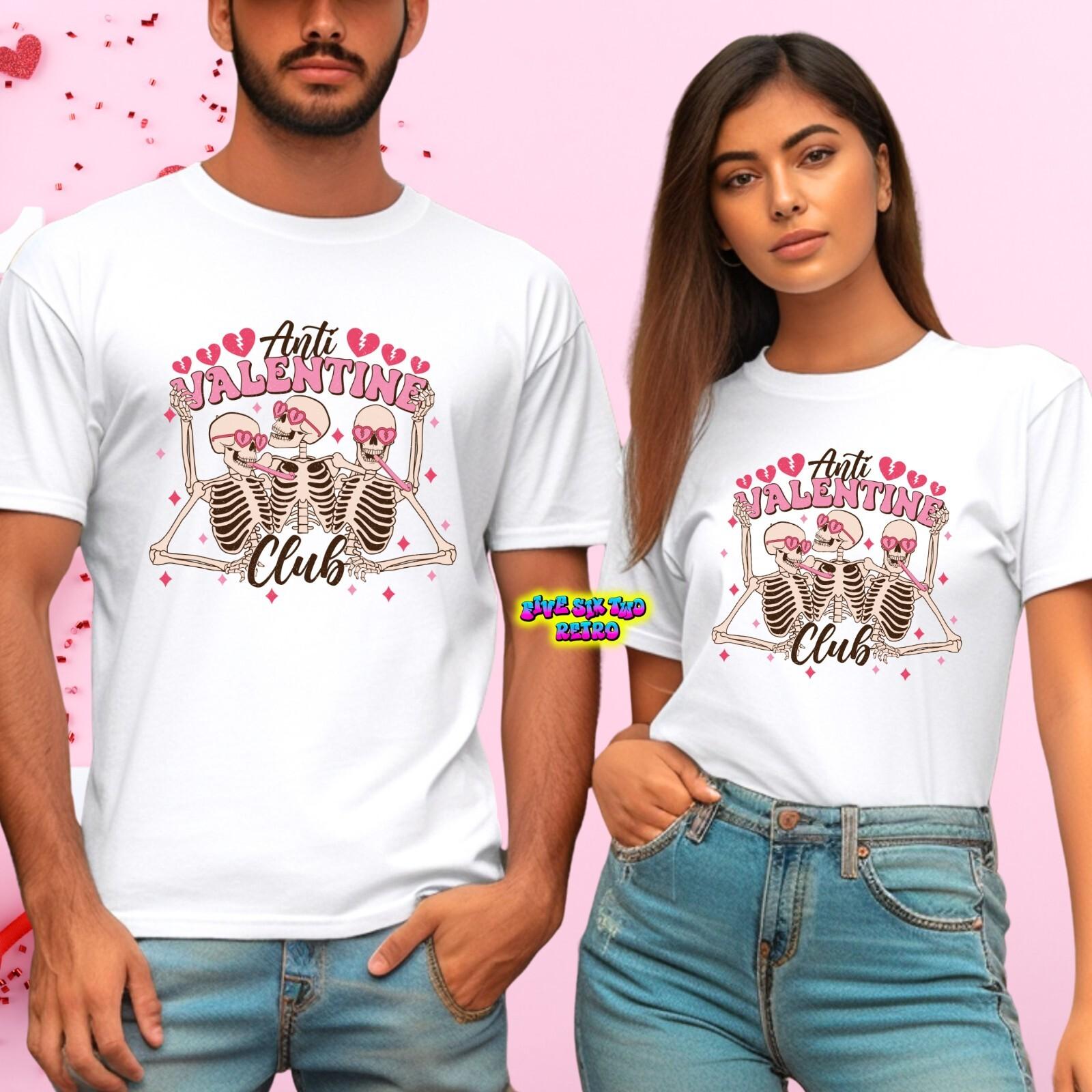 Anti Valentine Club Unisex T-Shirt S-3XL S