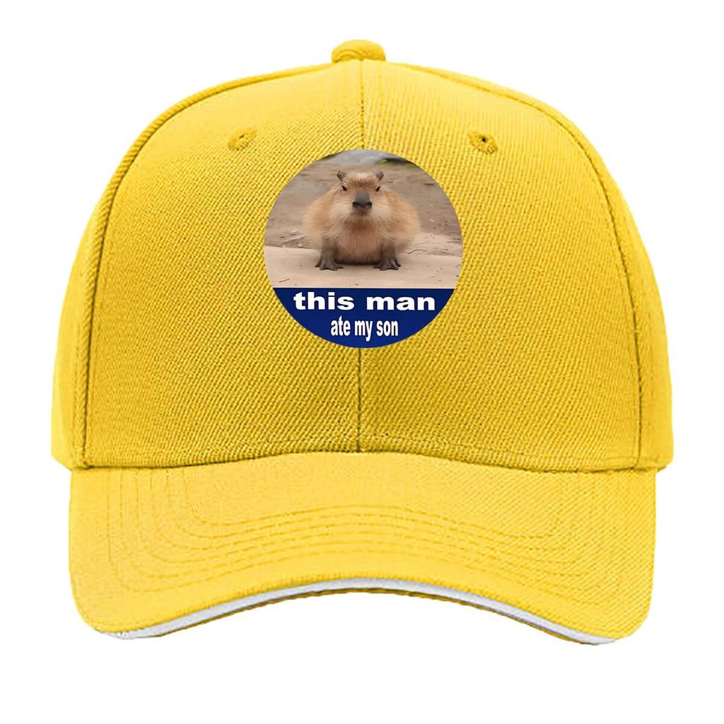 Capybara This Unisex Sandwich Baseball Cap For Womens Unisex FeUnisex Beach Dad Hat Hip Hop Snapback Cap
