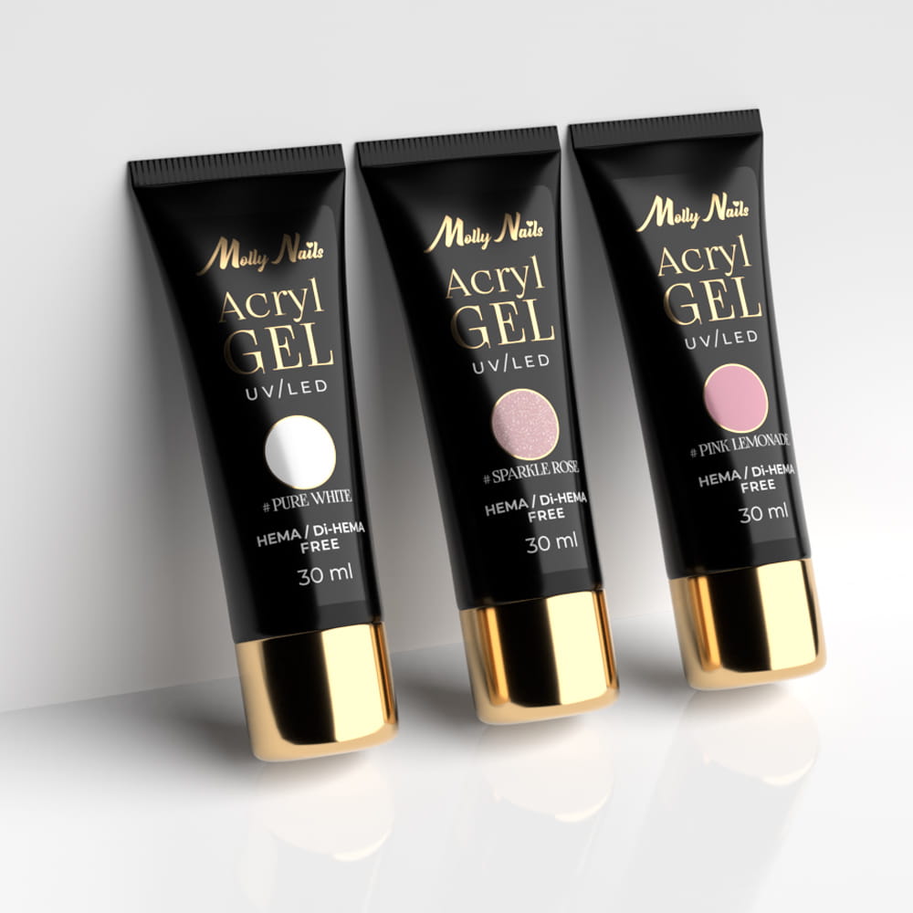 Akrylożel Polygel Żel Budujący Do Przedłużania Acrylgel Molly Nails Hema/Di-Hema Free Beige Goddess 30 Ml
