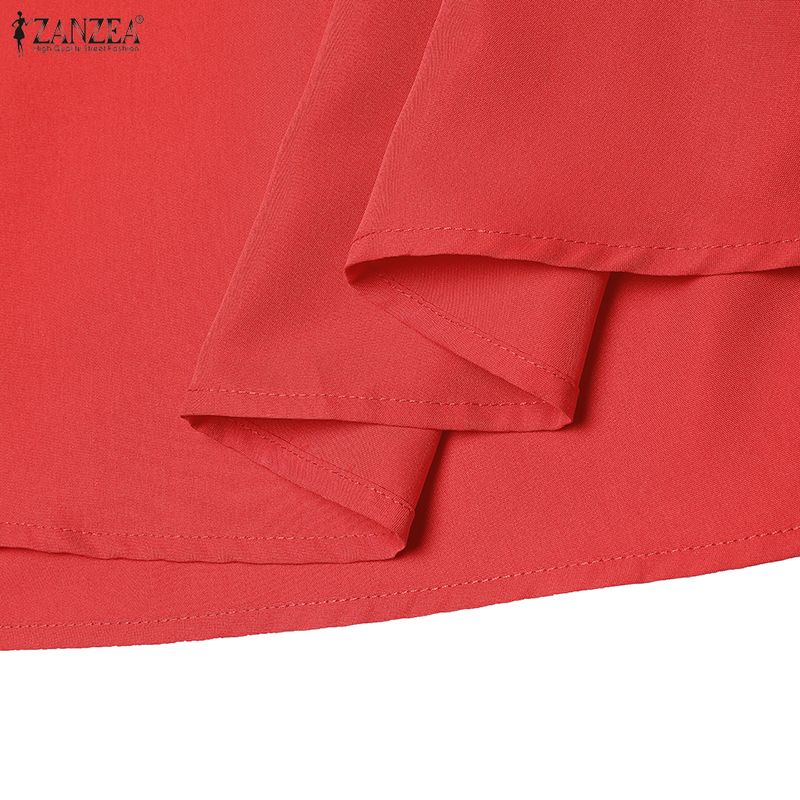ZANZEA Women Elegant Off Shoulder Sleeveless Casual A-line Dress