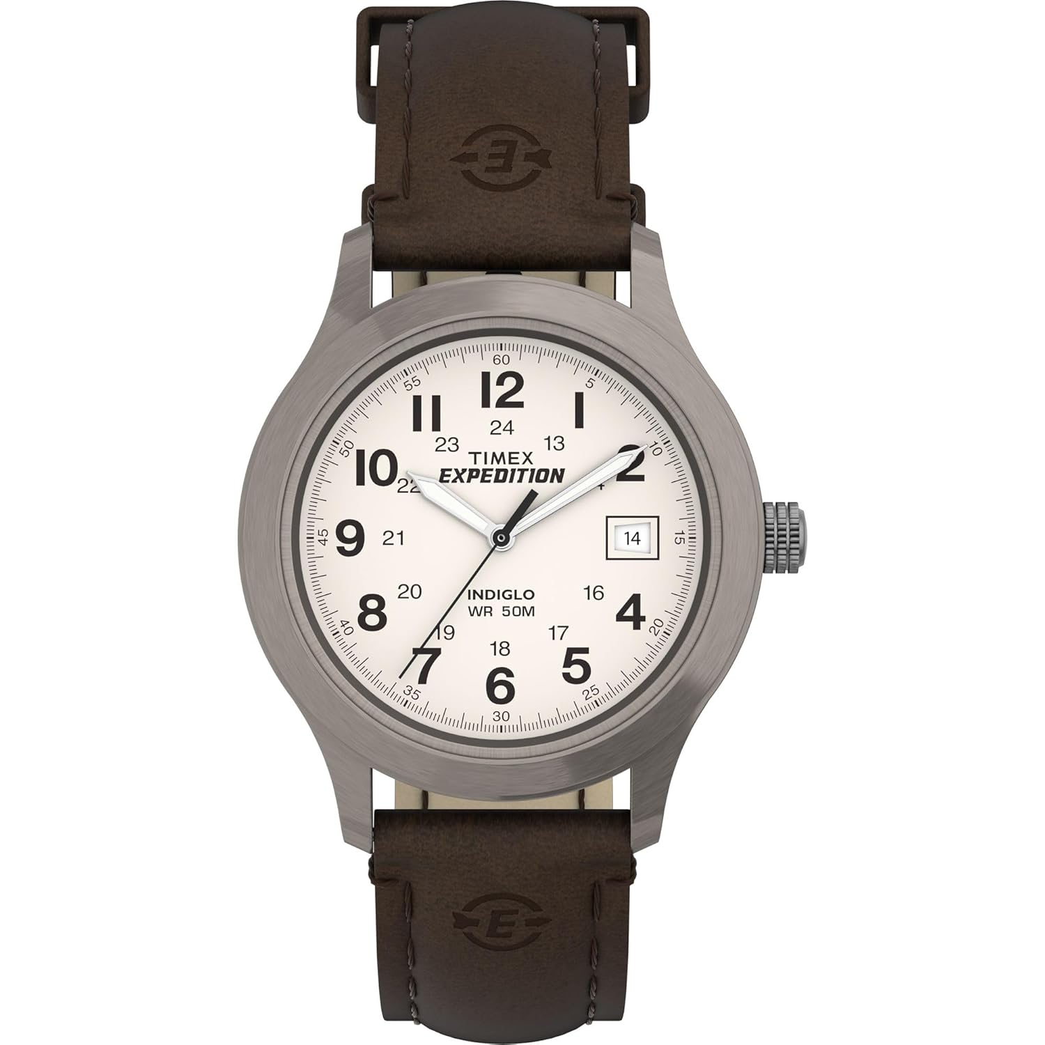 Часы Timex Mens Expedition Brown с кожаным ремешком