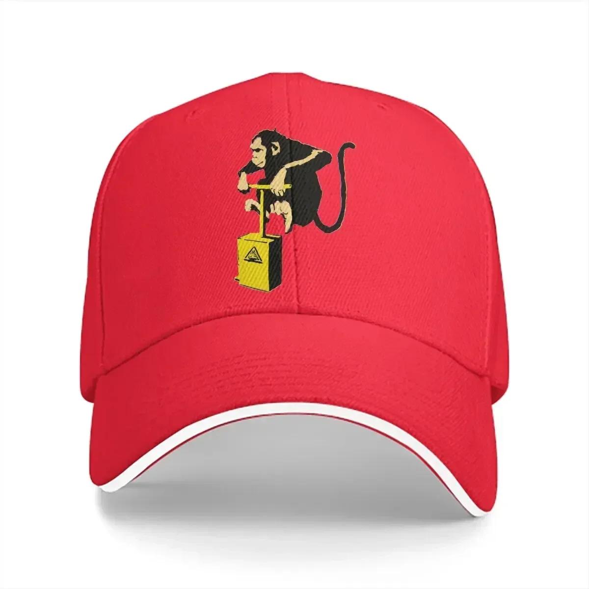 Summer Cap Sun Visor Banksy Monkey Detonator Hip Hop Caps Banksy Peaked Hats One Size