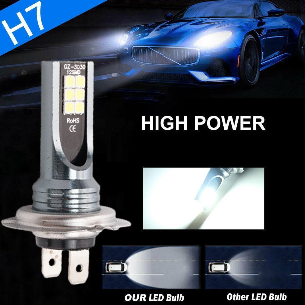 H7 LED Headlight Bulb Beam Kit 12V 100W High Power LED Car Light Headlamp 6000K Auto Headlight Bulbs 12000LM Bulbs 7