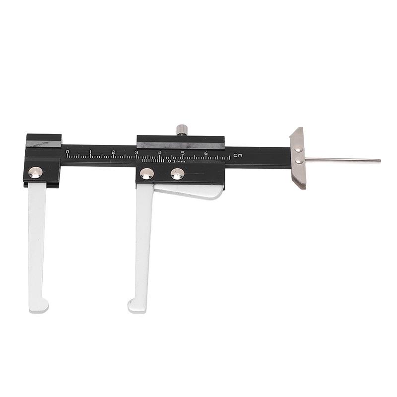 Brake Disc Depth Gauge Caliper 0.1mm Accuracy Metric 0‑60mm Portable Brake Disc Depth Measuring Ruler Compact Auto Repair Tool