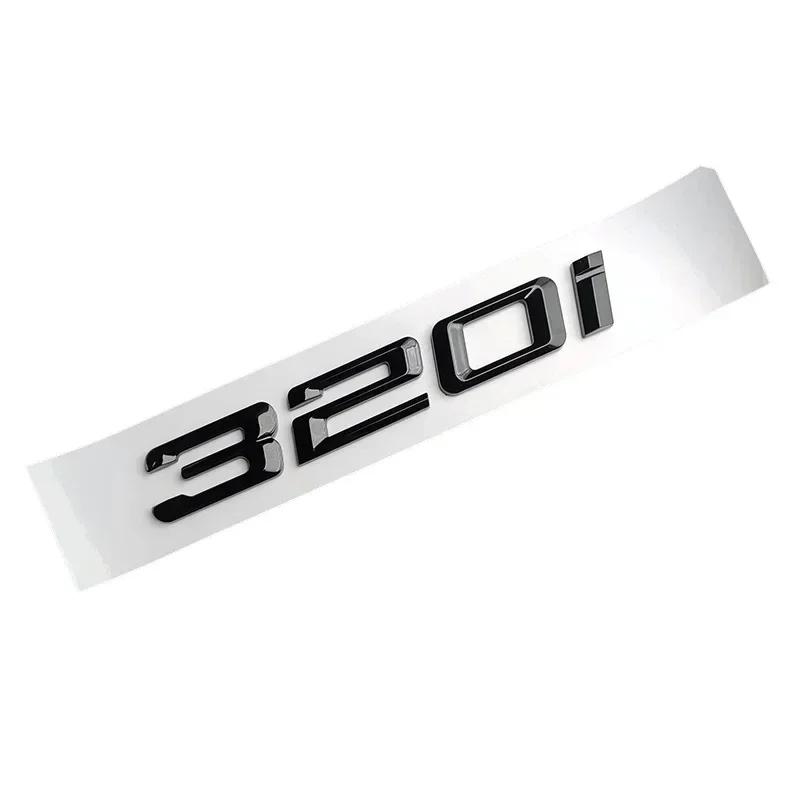 3D ABS Chrome Black Car Rear Trunk Letters Sticker For BMW 320i F30 E46 E90 G20 320i Emblem Logo Decal Auto Accessories