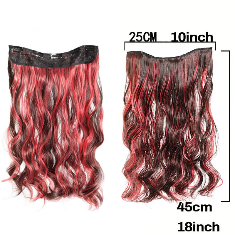 5 luxurious long wave hair clips high-quality BB clip synthetic wig elegant and natural daily styling suitable for all women