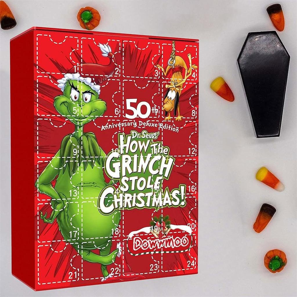 Calendario de Adviento de Muñecas con Lindas Figuras Navideñas, Calendario de Cuenta Regresiva Navideña con Juguetes Sorpresa, Colección Navideña