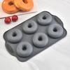 6 Holes Baking Mold Non-Stick Silicone Donut Molds Chocolate Cupcake Pan Heat Resistance Candy Muffins Donut Baking Pan Bakeware