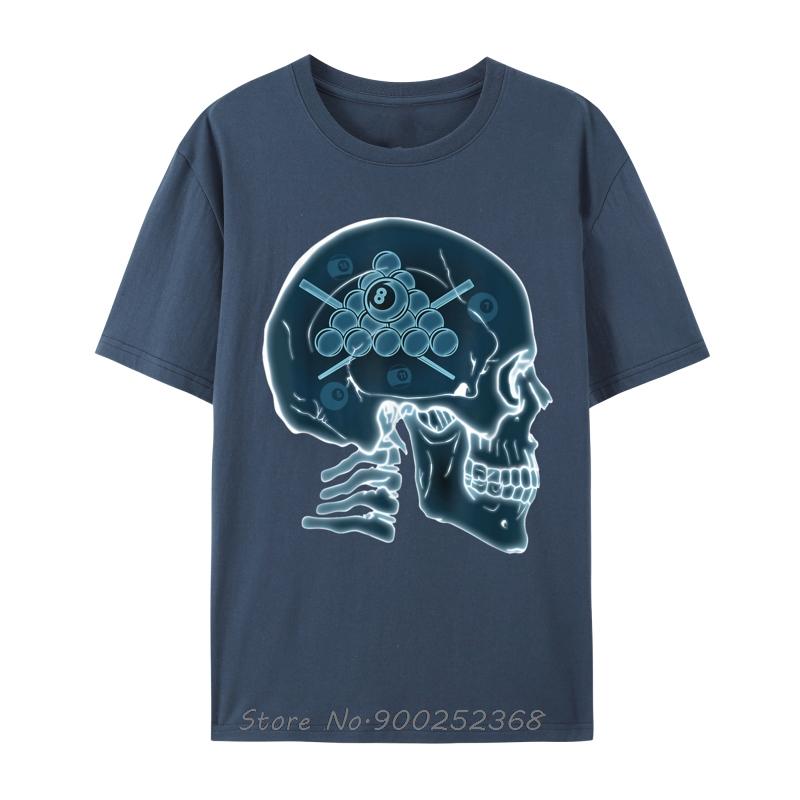 Skull Funny Billiards Pool Player Sports Snooker 8 Ball Unisex Tshirt Fashion Graphic Tshirt Oversized Summer Tees Oneck T Shirt
