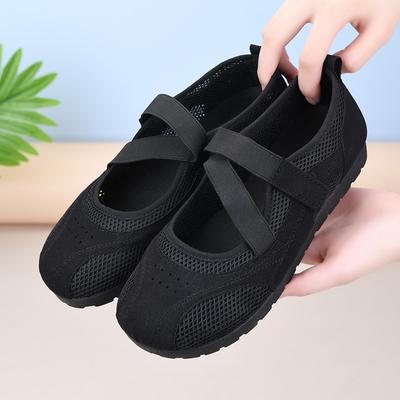 Summer New Mesh Velcro Light Breathable Fashion Casual Single Shoes Soft Sole Soft Surface Comfortable Women's Shoes