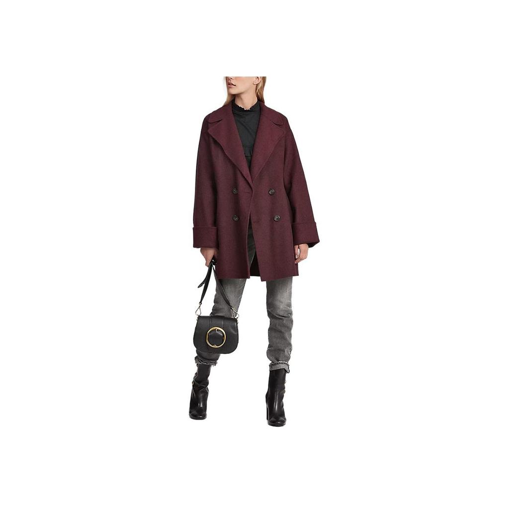 Polo Ralph Lauren Solid Double-Breasted Wool Blend Trench Coat Women coats 211722110-001