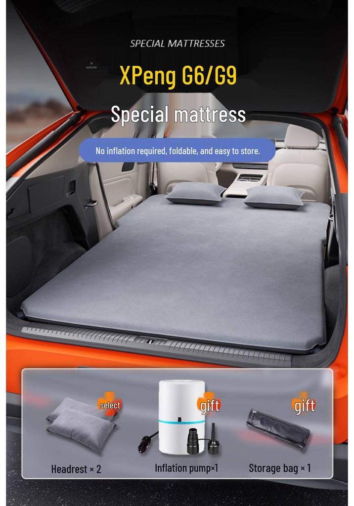 Xiaopeng G6/G9 Trunk Mattress: Inflatable Sleeping Pad for Rear Seat & Camping