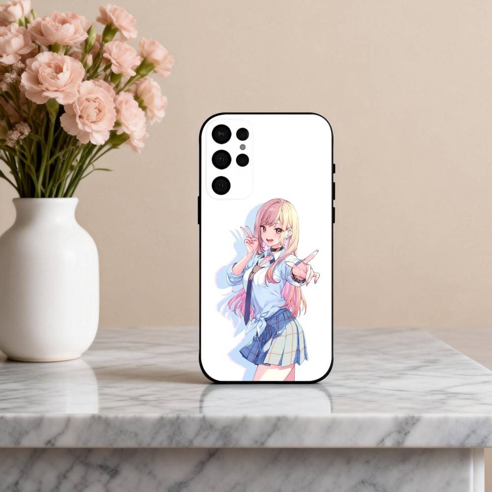 M-Marin K-Kitagawa My Dress Up D-Darling Phone Case For Samsung S25,24,23,22,30,21,10,9,Ultra,Plus,Lite,FE,4,5 G Soft Black Case